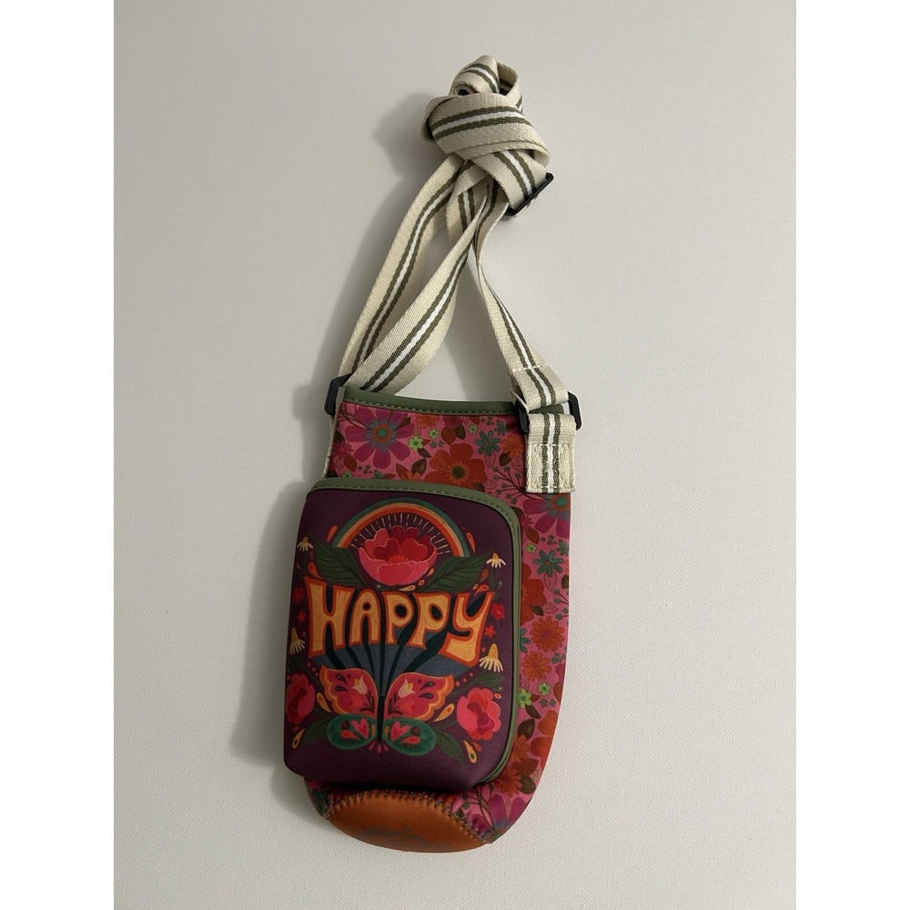 Natural Life Water Bottle Sling Floral Boho Crossbody NWT